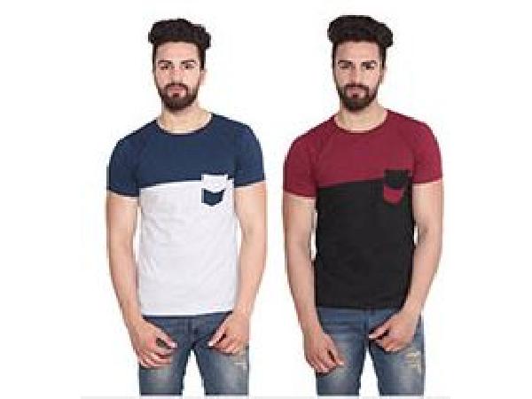 Shopclues - Pack of 2 Men's T-shirt In 
